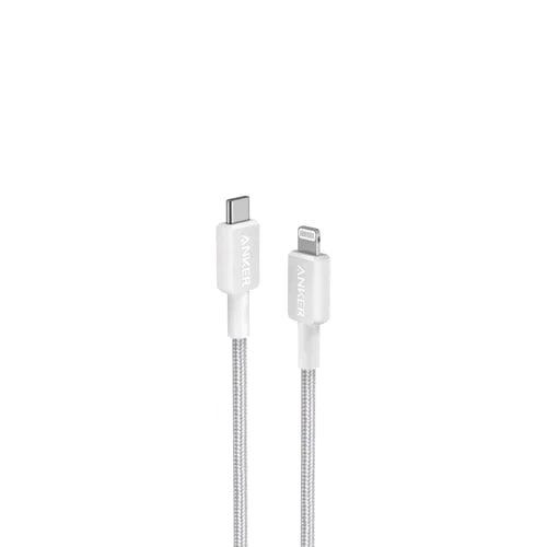 [A81B6H21.WT] ANKER 322 USB-C TO LIGHTNING CABLE 6FT BRAIDED WHITE