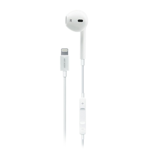 [GNMONOEPLGWH] Green Lion Mono Earphone with Lightning Connector - White