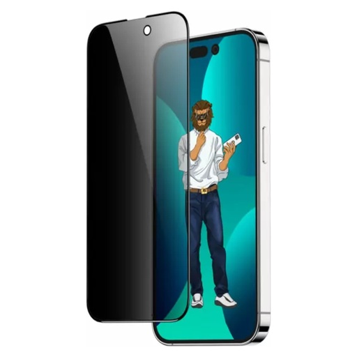 Green Lion 9H Steve Privacy Glass Screen Protector لـ iPhone 16 Pro Max – أسود
