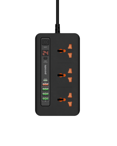 Porodo 3 Ac 4 USB-A To USB-C PD 20W Multi Port Super Hu