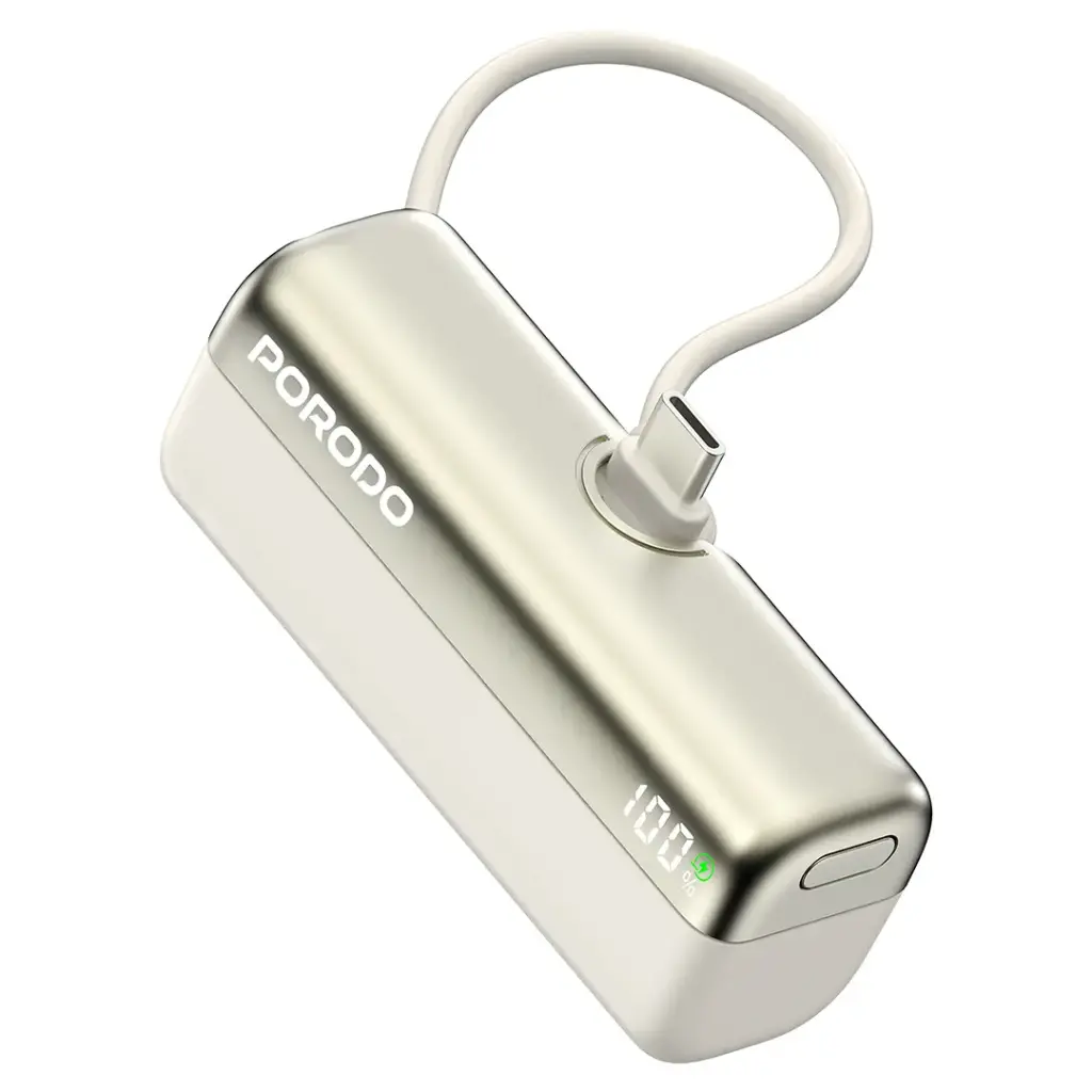 Porodo Pocket Volt 5000mAh Power Bank-White