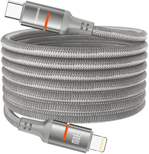بورودو كابل USB-C إلى لايتنينغ مغناطيسي مجدول بقدرة 30 واط