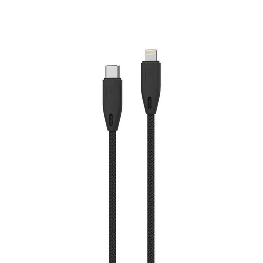 باورولوجي كابل مجدول USB-C إلى لايتنينغ بطول 2 متر – أسود