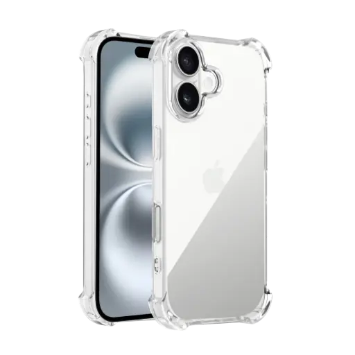 [GNASC16CL] جراب Green Lion المضاد للصدمات لهاتف iPhone 16 - شفاف