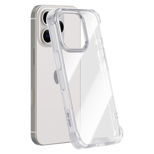 Green Lion Anti-Shock Case for iPhone 16 Pro – Clear