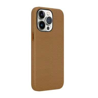 [CVRIP13LUJU] Green Lion Luju MagSafe Leather Case for iPhone 13 Pro ( 6.1 " ) - Brown