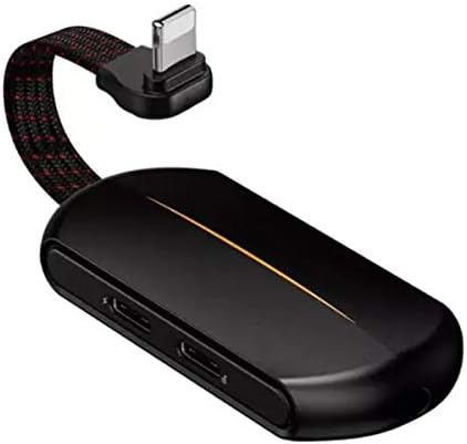 [CALL47-01] Baseus 3-in-1 iP Male to Dual iP & 3.5mm Female Adapter L47 Black