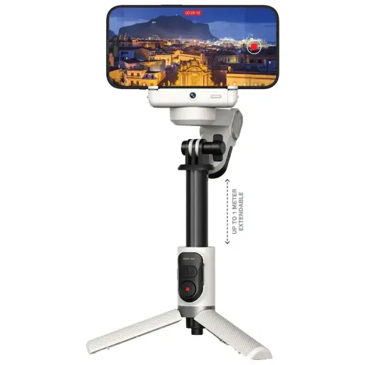 غرين ليون حامل مثبت تصوير ثلاثي Palermo مع جهاز تحكم – أبيض