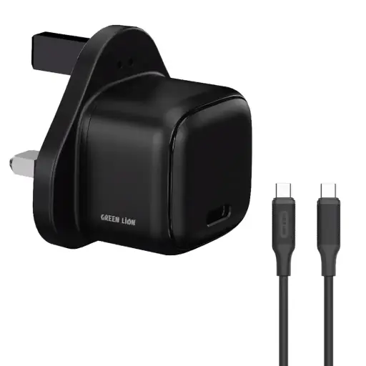 [GNNXPD20CTCBK] Green Lion Nexio Single Port Wall Charger Uk Plug 20W 1C C To C - Black
