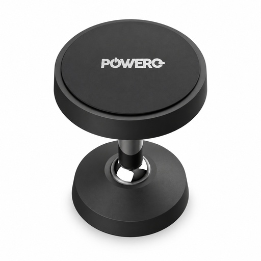 Powero+ Mini MagSafe Car Mount, 360° Rotation – Black