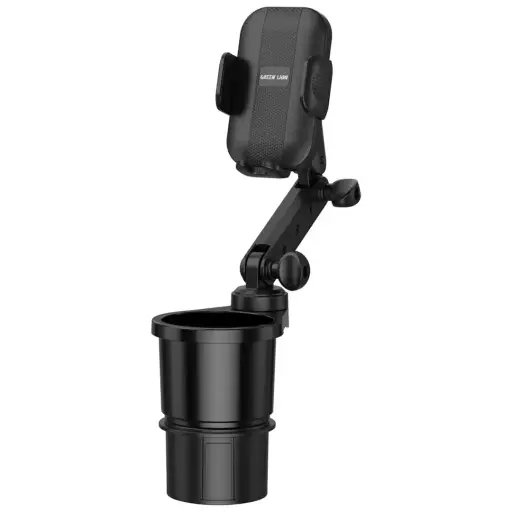 [GN2N1CUPHLBK] Green Lion 2-In-1 Flexgrip Car Cup Holder & Phone Mount - Black