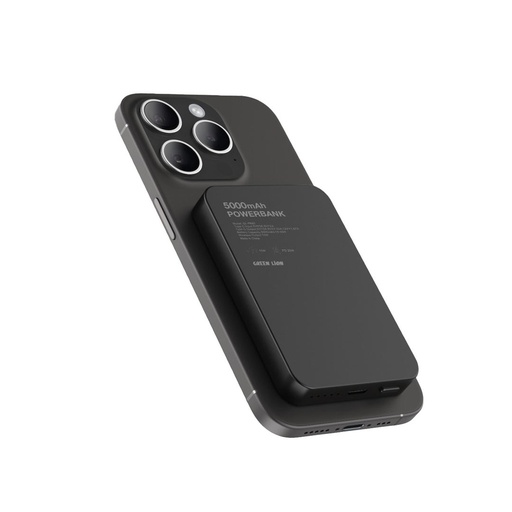 [GNMAG5KPBBK] Green Lion GL-MAG 5 5000mAh Slim Design MagSafe Power Bank - Black