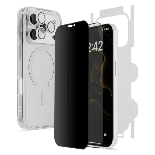 Porodo 5-in-1 Protection Pack لـ iPhone 17 Pro – شفاف