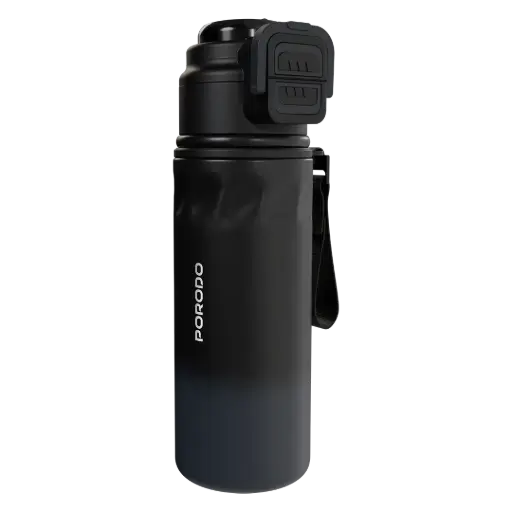 [PDLFSTB25BK] Porodo Lifestyle Powersip Sports Water Bottle with Strap Handle - Black