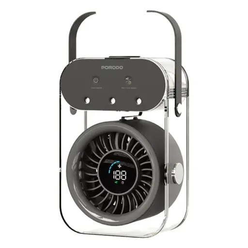 Porodo Lifestyle Chillo Aqua Portable Mist Fan with 500mL Large Water Tank - Black