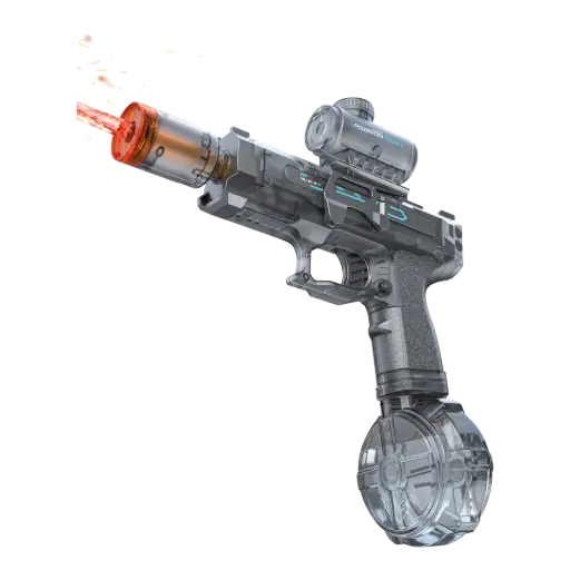 [PBWG1271224GY] Porodo Blue Auto-Firing Electric Water Gun with Built-In Water Reservoir - Grey