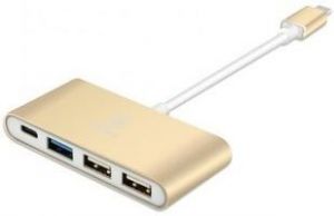 بيسوس محول USB-C إلى USB-C مع موزع 3 منافذ