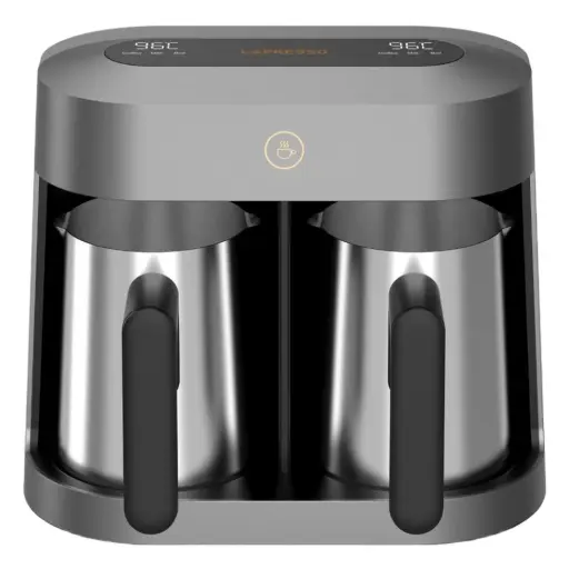 Lepresso Cezvara Dual-Cup Turkish Coffee Maker - Gray