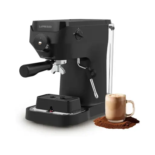 LePresso Lucenero 19-Bar Coffee Machine with LCD Screen - Black