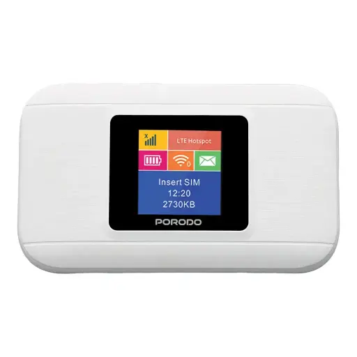 Porodo Nexfi 4G LTE Portable Wi-Fi Router 3000mAh - White