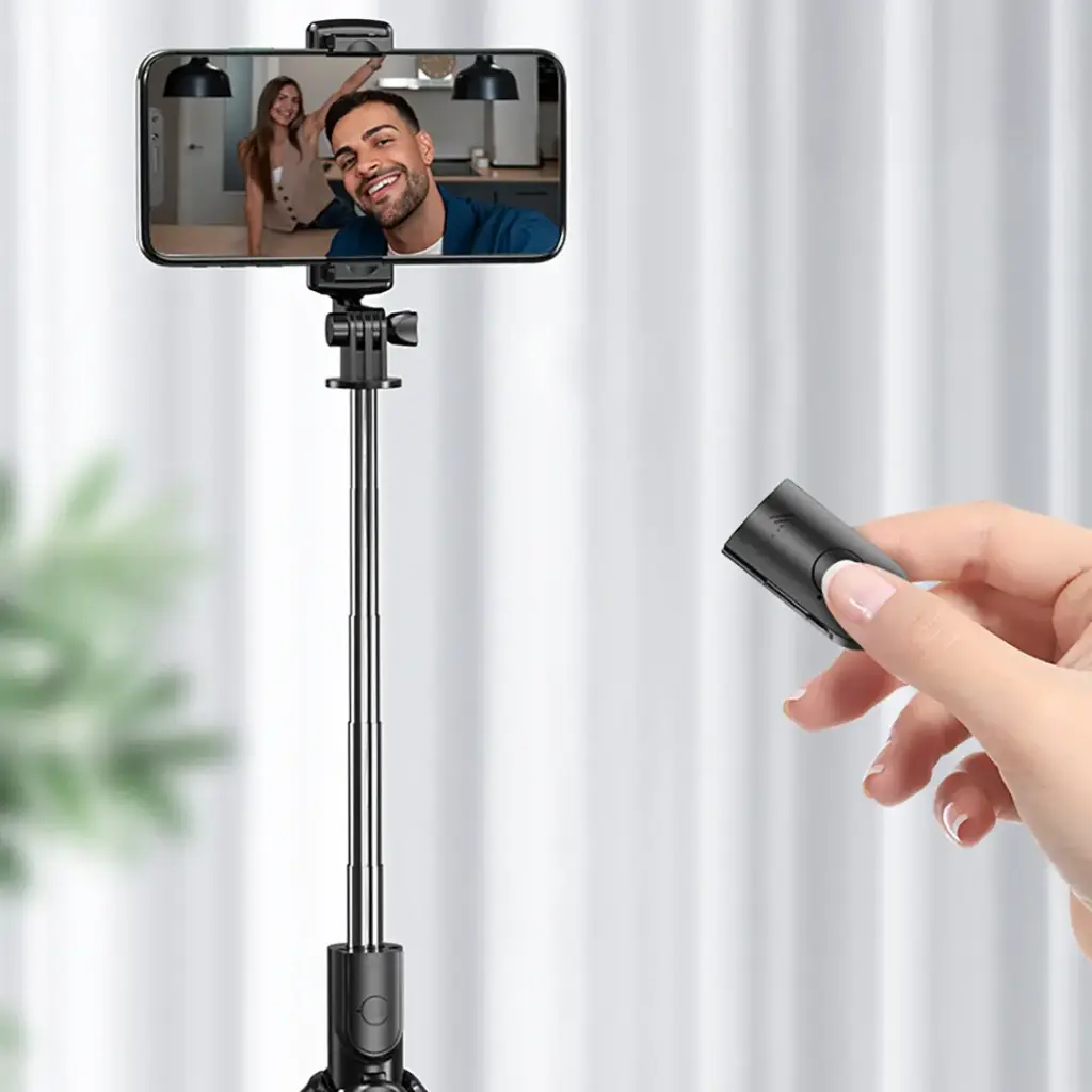 Porodo Blue Selfie Stick with Tripod