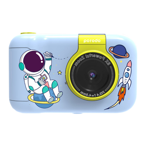 Porodo Lifestyle Kids Flip Camera with Tripod – Blue