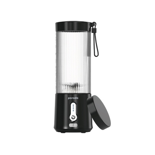 Porodo Lifestyle Portable Blender with Extra Bottom Lid – Black