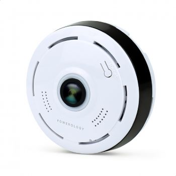 [PFIPCWH] Powerology Wi-Fi Panoramic Camera Ultra Wide Angle Fisheye Lens - White