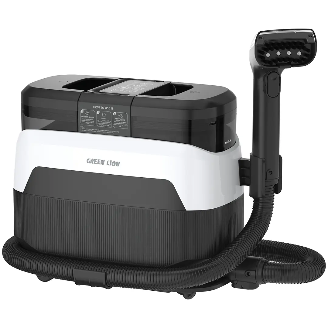 Green Lion Steam Carpet Pro with Double Tank & Deep Stain Cleaning - Black