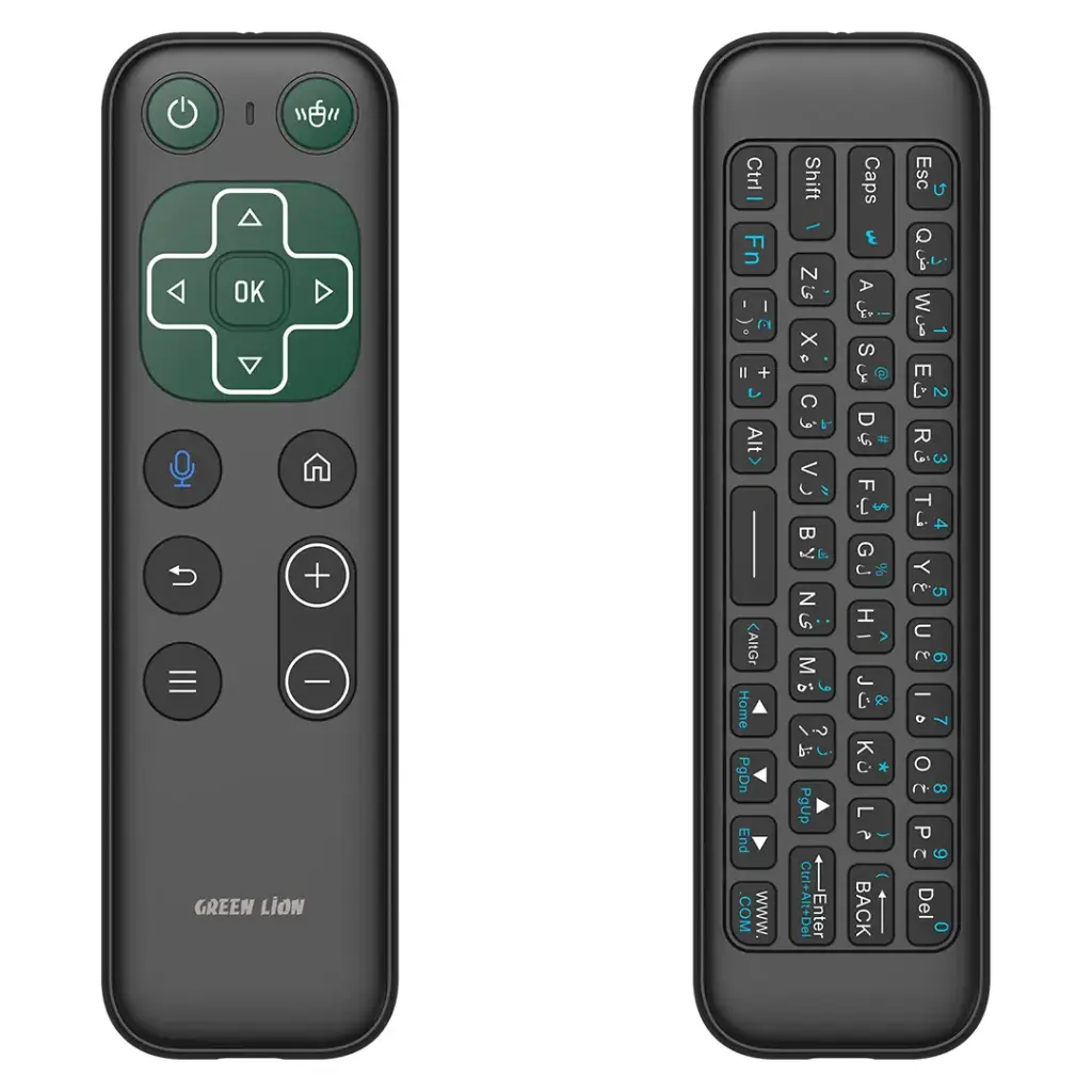 Green Lion Wireless Remote with Mini Keyboard & Air Mouse - Black