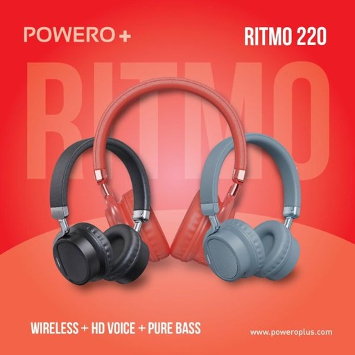 [PR-RTM220] Powero Plus 220 Wireless Bluetooth Over Headphone