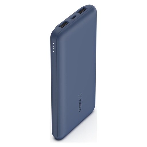 باور بنك Belkin BoostCharge بثلاثة منافذ بسعة 10,000 مللي أمبير – أزرق