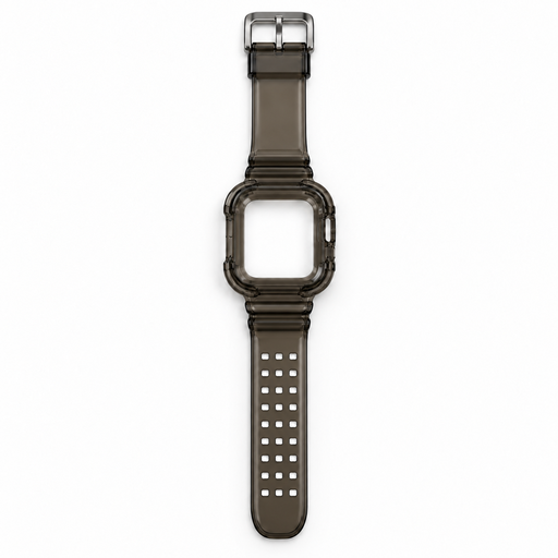 Green Apple Watch Band With Case Design Ultra Transparent 38/40mm - Black