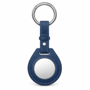 Viva Madrid Genuine Leather Key Tag for AirTag – Blue