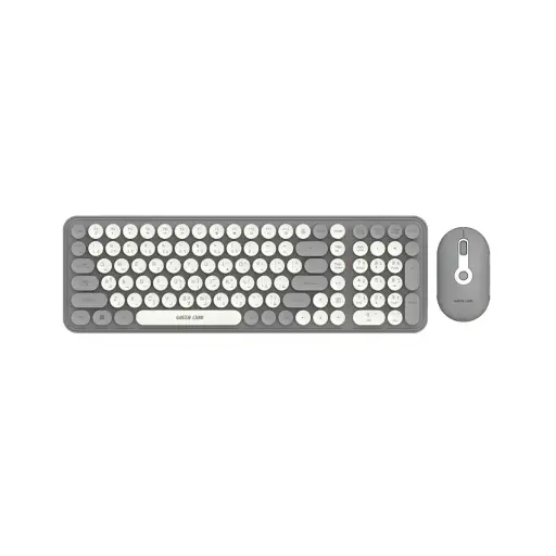 [GNGKM300WKGY] Green Lion GKM-300 Wireless Keyboard + Mouse - Grey