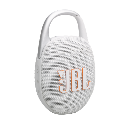 مكبر صوت JBL Clip 5 المحمول بتقنية البلوتوث - أبيض