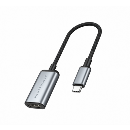 كابل Powerology المضفر من النوع C إلى HDMI بدقة 4K وتردد 60 هرتز