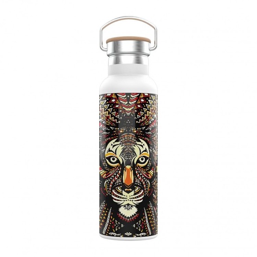 Green Pattern Stainless Steel Water Bottle 500ml