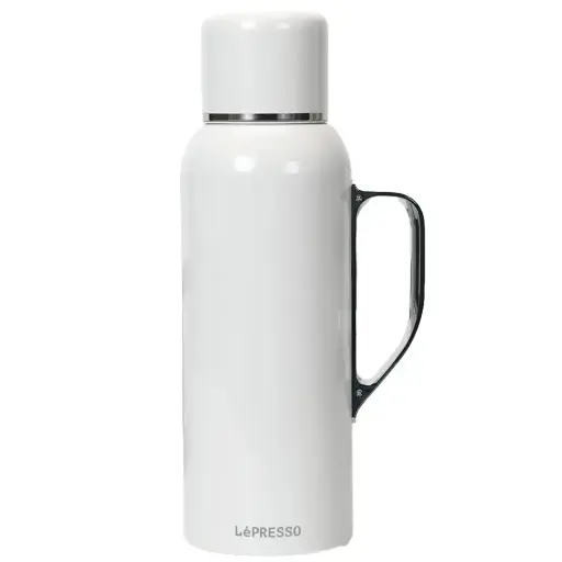 LePresso ThermoSense 850mL Stainless Steel Vacuum Insulated Bottle - White
