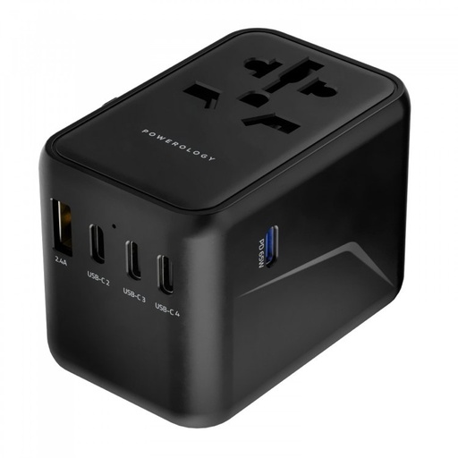 [P65W3PD] Powerology Universal Multi-Port Travel Adapter 65W