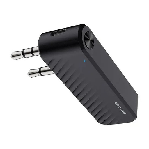 Porodo Bluetooth Audio Transmitter Dual AUX Jack Black
