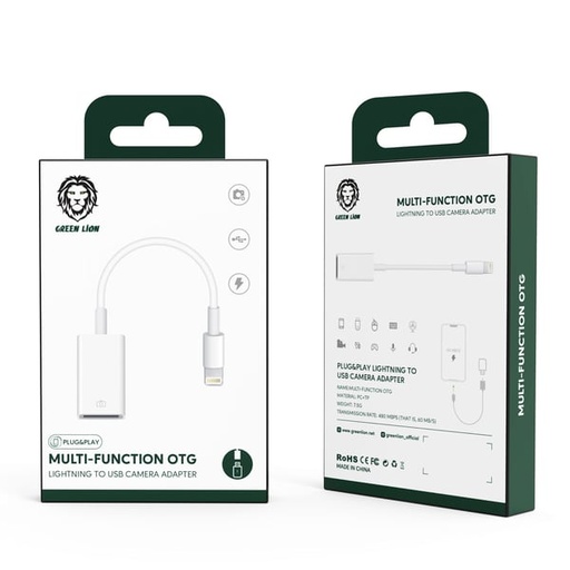 [GNMFOTGWH] Green Lion Multi-Function OTG Lightning to USB Camera Adapter