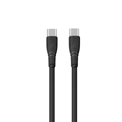 كابل باوا PVC USB-C إلى USB-C بقوة 60 واط وطول 2 متر - أسود