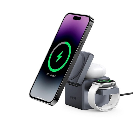 [Y1811HA1.GY] Anker 3in1 Cube With Magsafe Gray