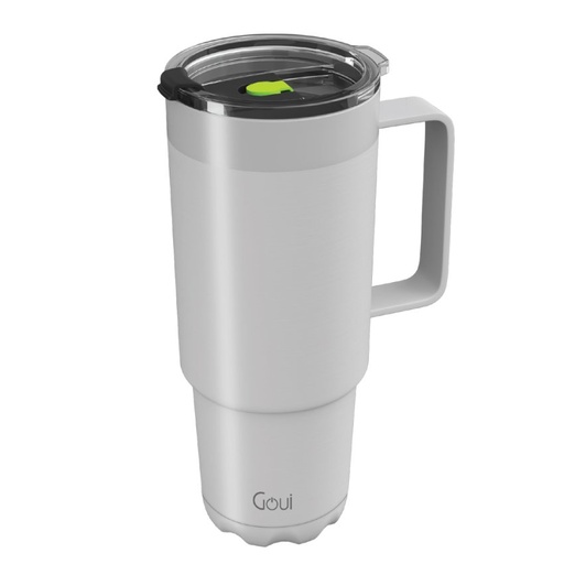 [G-CUP-WP] Goui Tumbler Stainless Steel Cup with Handle White