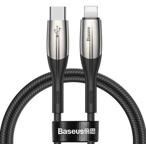 بيسوس كابل بيانات أفقي من USB-C إلى لايتنينغ، PD بقدرة 18 واط، بطول 1 متر