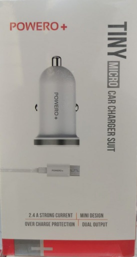 [PR-TN2U24M] Powero+ Tiny Car Charger Suit With Micro Cable