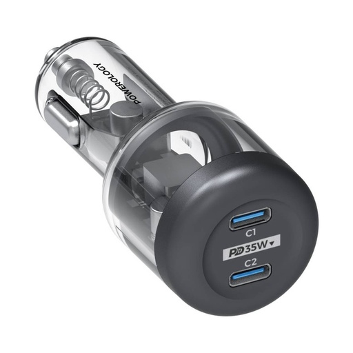 [PCCSR011] Powerology Ultra-Quick Crystalline Car Charger Transparent