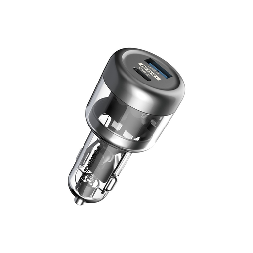 [PCCSR011] Powerology Ultra-Quick Crystalline Car Charger Transparent