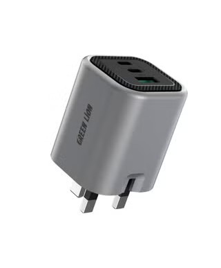 [GNPRGAN65WGY] Green Lion Premium Series GaN Charger UK Plug PD 65W - Gray